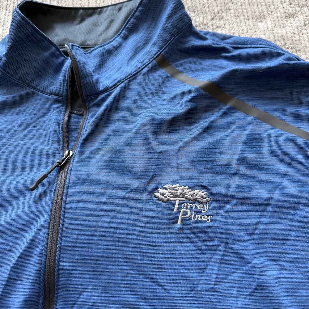 Bermuda Sands‎ Torrey Pines 1/4 Zip Pullover Blue Golf Athletic XL
